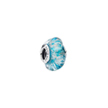 Charm Pandora Cristal de Murano Turquesa y Brillante - Bijuvera