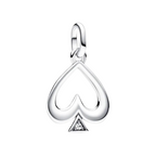 Charm Medallón Pandora ME As de Picas – Plata de Ley y Esmalte Negro Reversible
