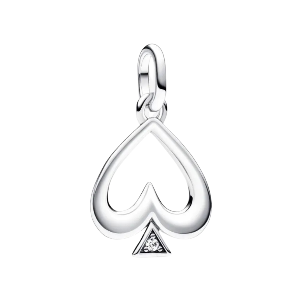 Charm Medallón Pandora ME As de Picas – Plata de Ley y Esmalte Negro Reversible