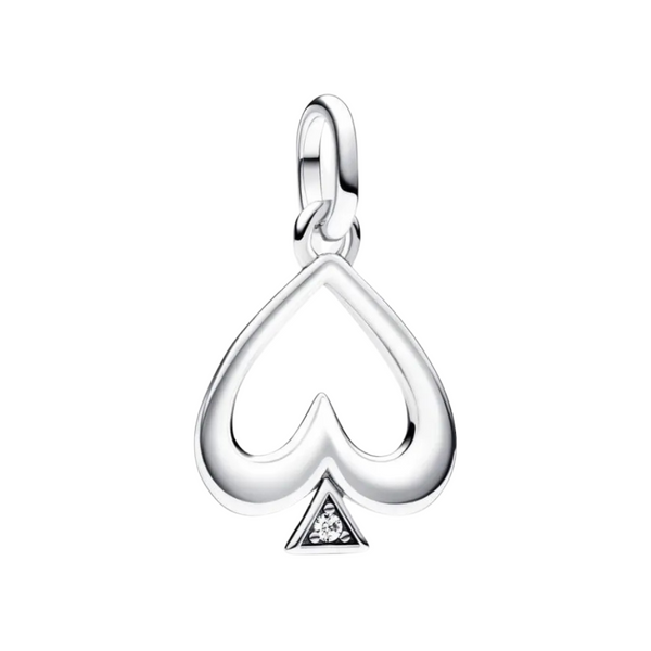 Charm Medallón Pandora ME As de Picas – Plata de Ley y Esmalte Negro Reversible