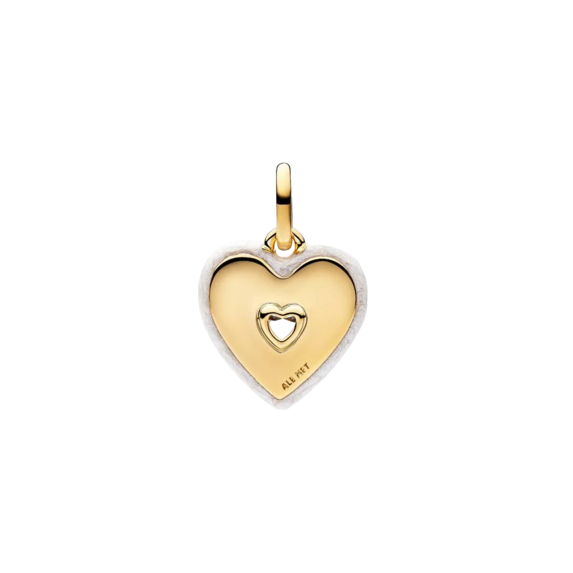 Charm Pandora Medallón Corazón Radiante Blanco - Bijuvera