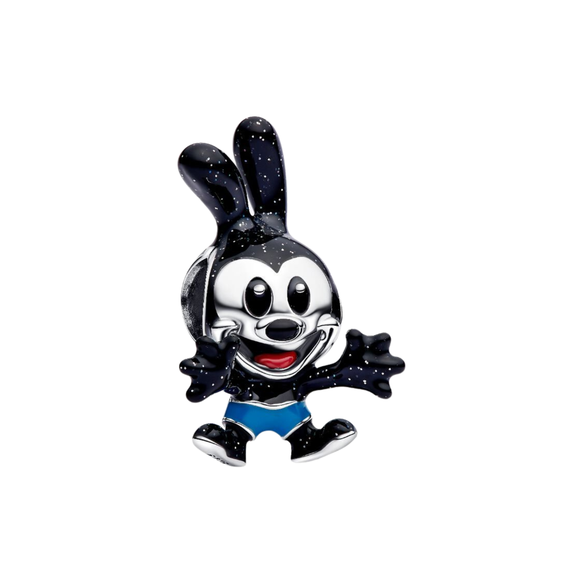 Charm Pandora Oswald el Conejo Afortunado de Disney en Plata de Primera Ley