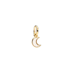 Charm Pandora Mini Colgante Luna Creciente Blanca - Bijuvera