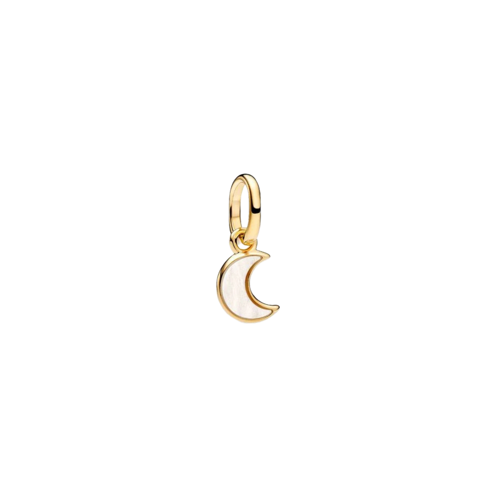 Charm Pandora Mini Colgante Luna Creciente Blanca - Bijuvera