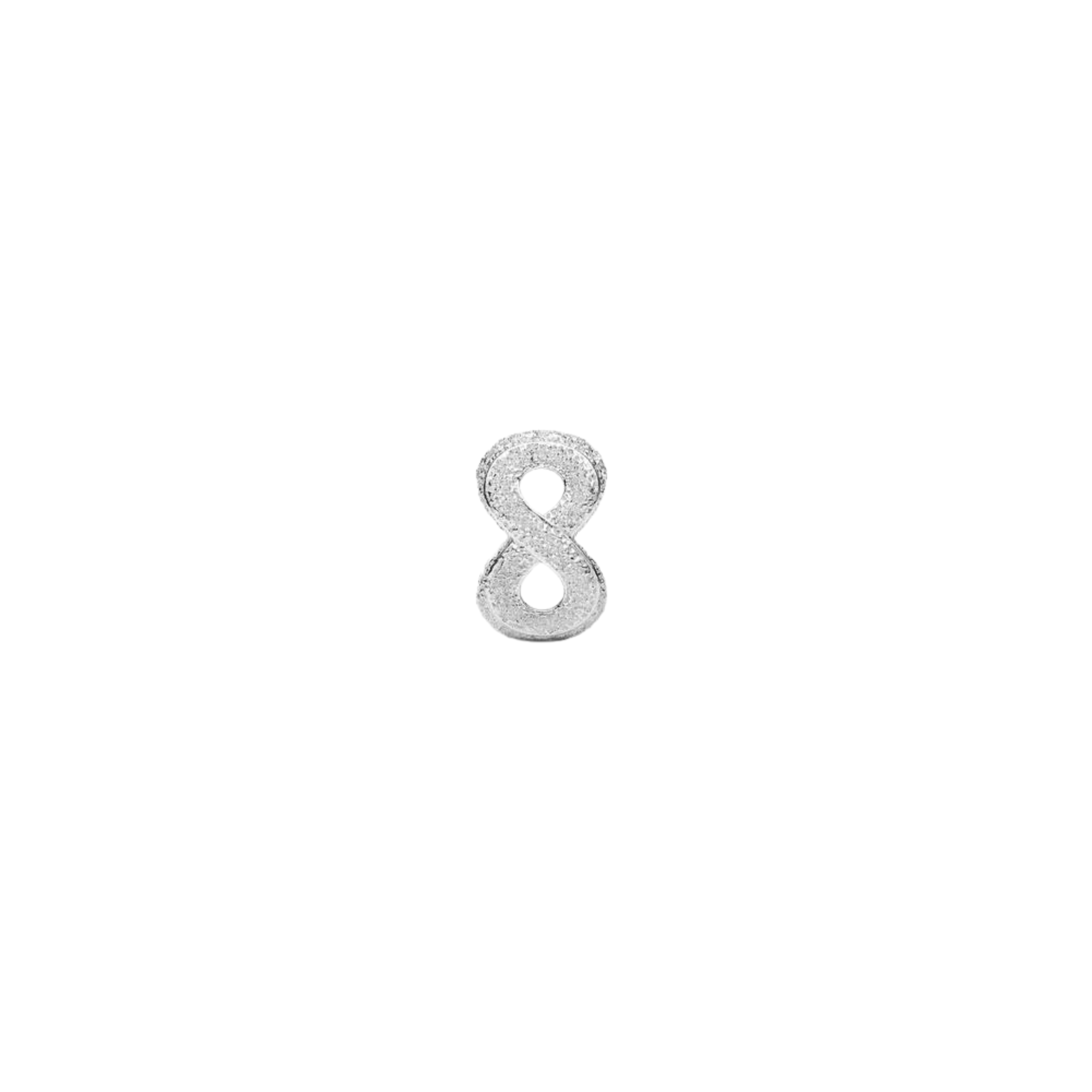 Charm Pandora Mini Símbolo Infinito Textura - Bijuvera
