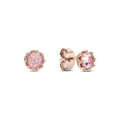 Pendientes Pandora Corona Rosa Brillante mujer rosé - Bijuvera