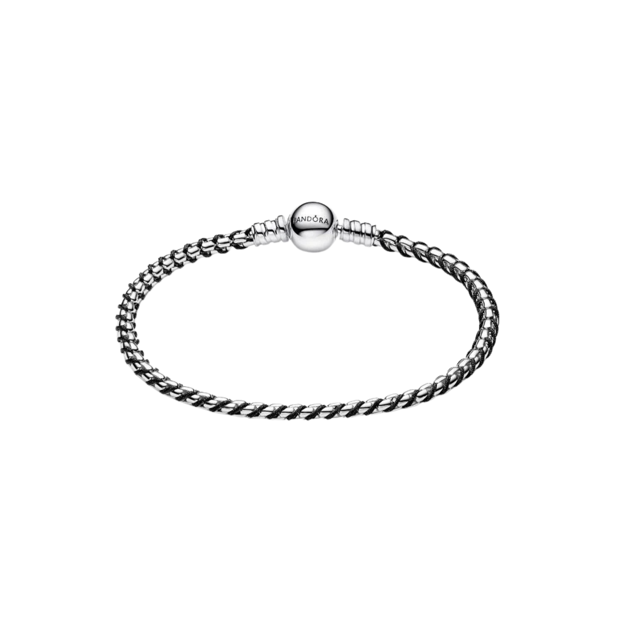 Pulsera Pandora Cadena Caja Cordón Negro - Bijuvera