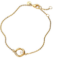 Bracelet Pandora Cercle Forme Organique en Pavé et Perle de Culture d'Eau Douce - Bijuvera