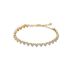 Pandora Armband Hart Drie Kleuren Edelstenen Goud - Bijuvera