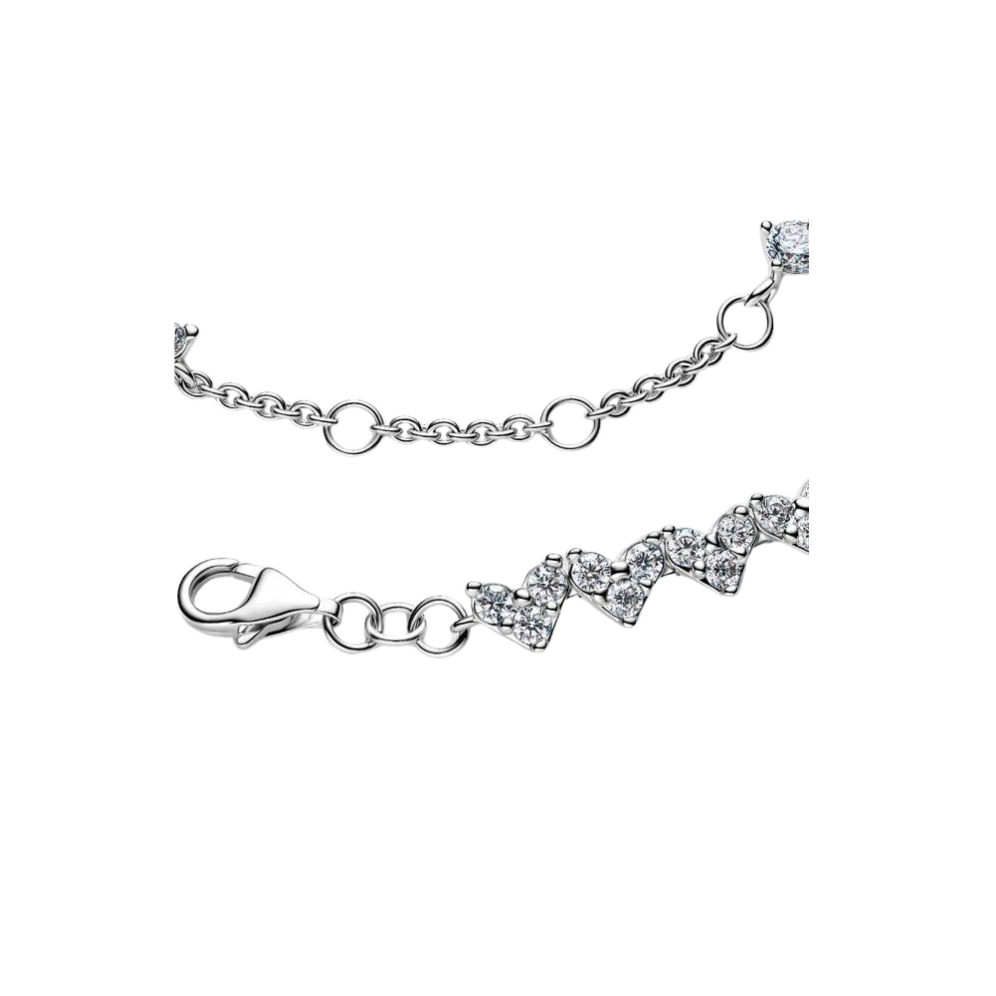 Pulsera Pandora Corazón Triple Gemas  - Bijuvera