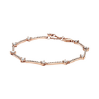 Pandora Sparkling Pavé Bars Rose Gold-Tone Bracelet - Bijuvera