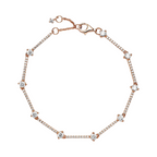 Pandora Sparkling Pavé Bars Rose Gold-Tone Bracelet - Bijuvera
