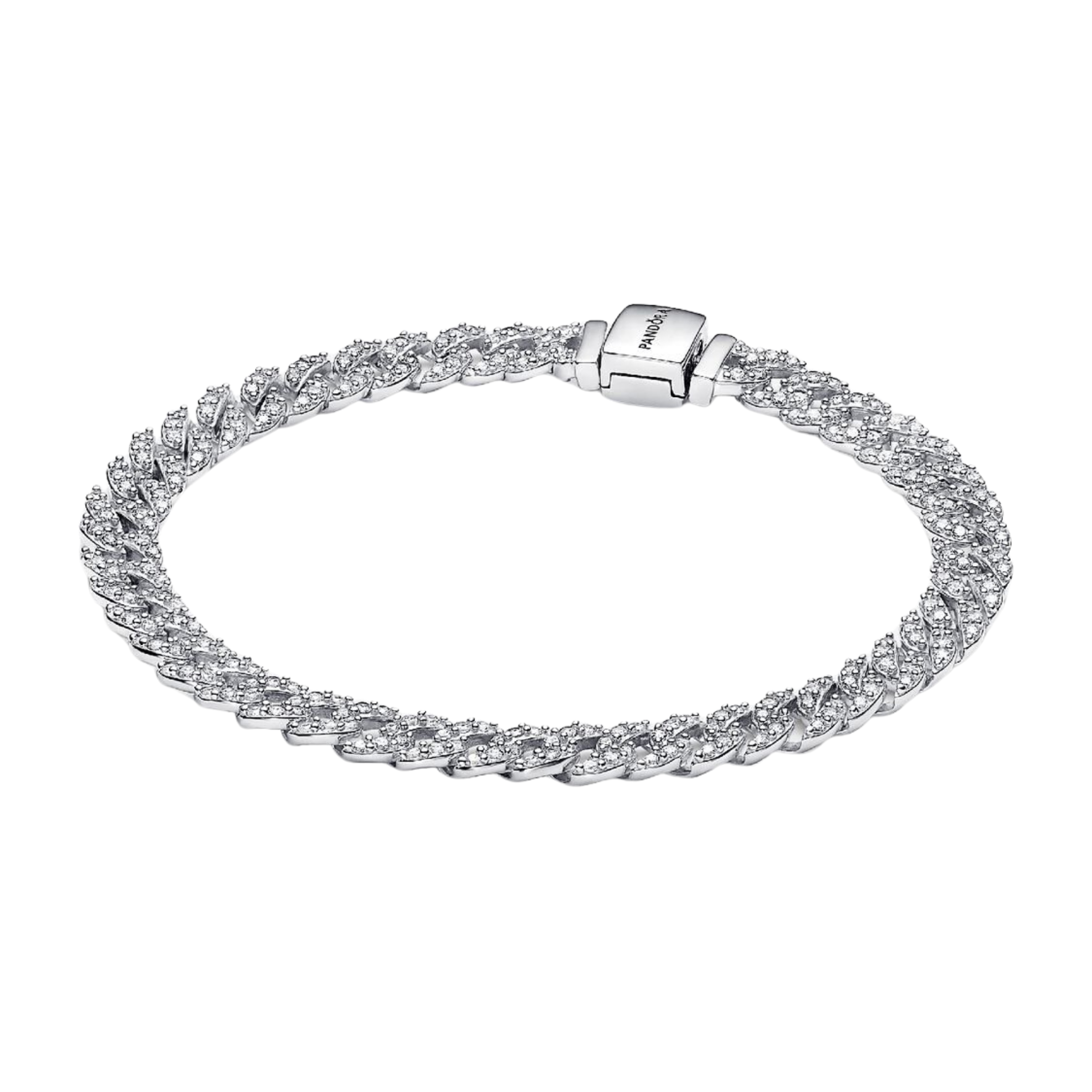 Pulsera Pandora Cadena Cubana en Pavé - Bijuvera