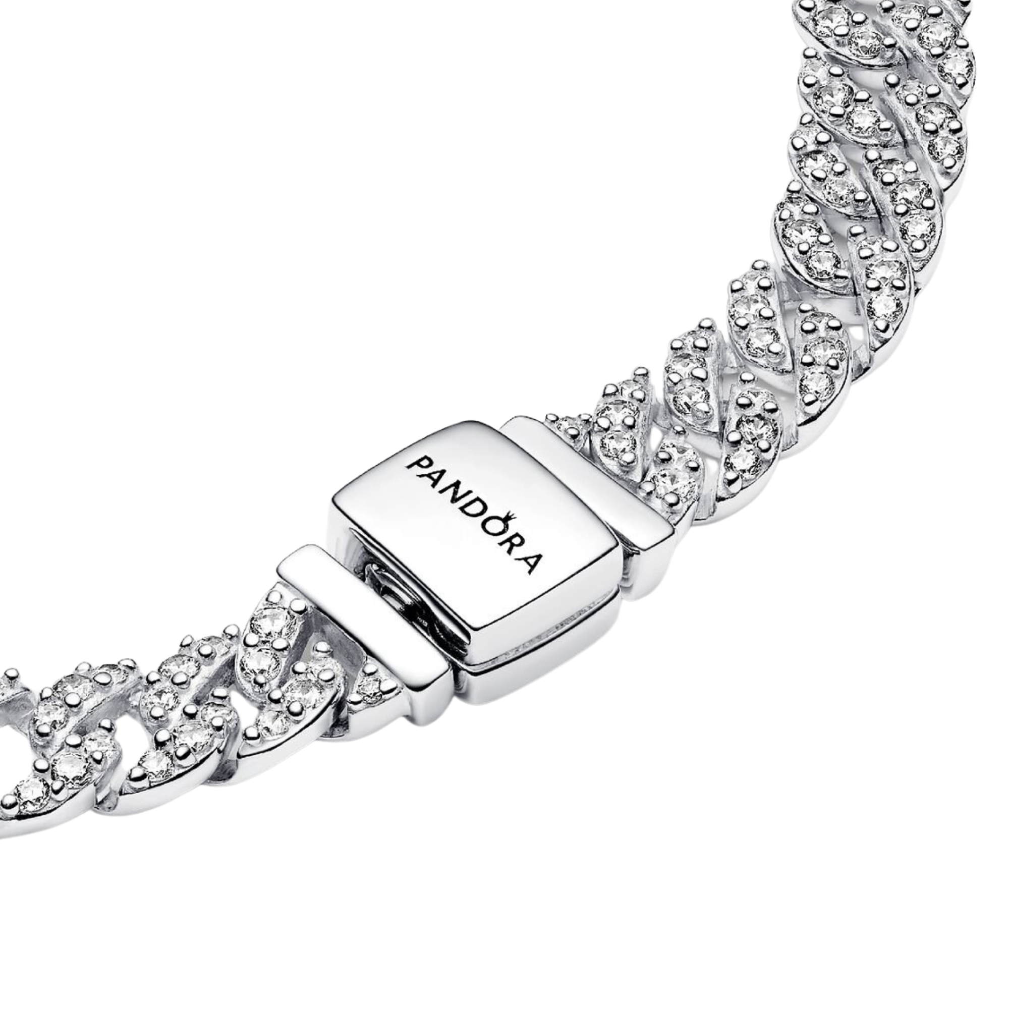 Pulsera Pandora Cadena Cubana en Pavé - Bijuvera