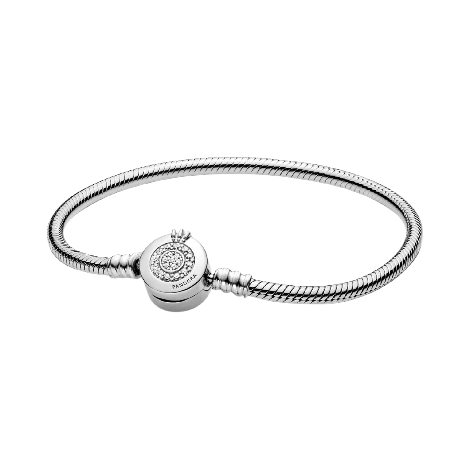 Pulsera Cadena de Serpiente Corona Brillante Moments en Color Plata - Bijuvera