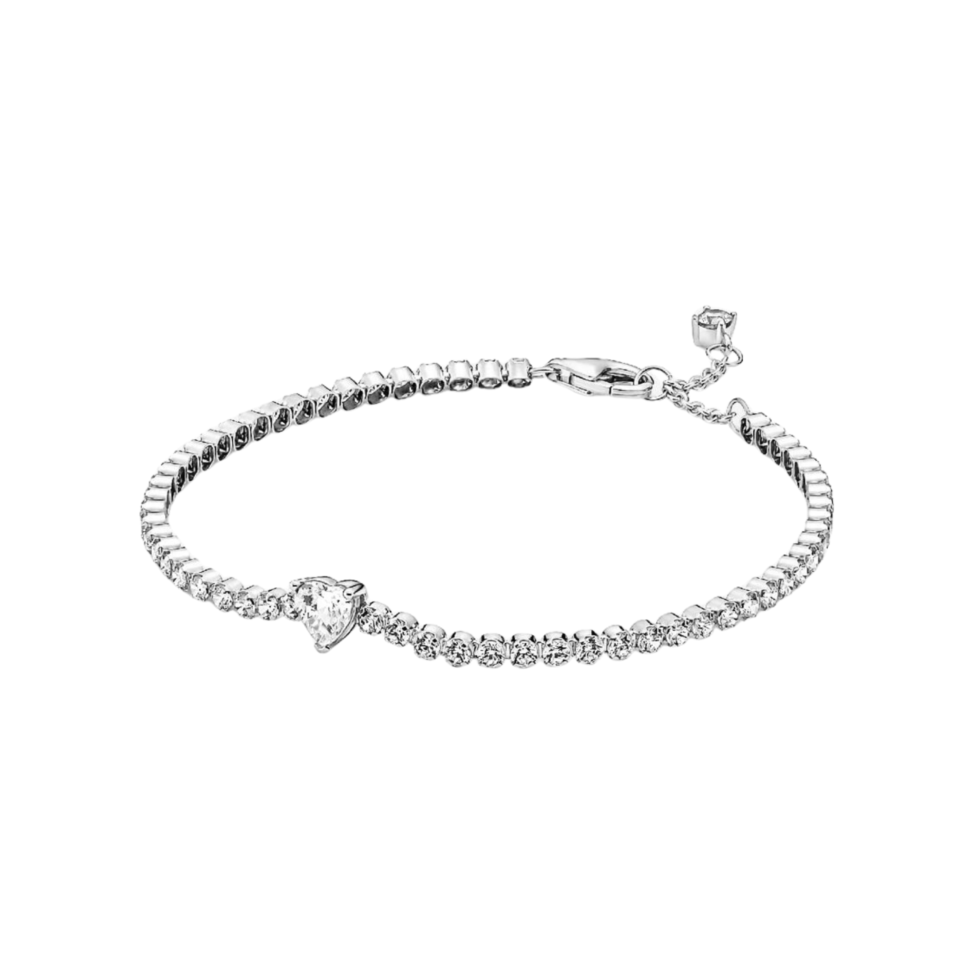 Pandora Armband Hart Glanzend in Zilver - Bijuvera