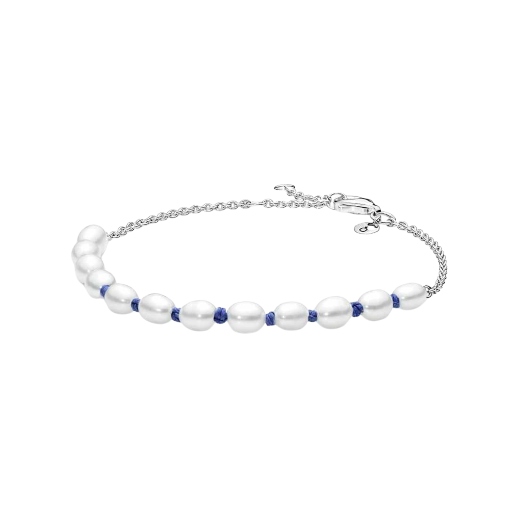 Bracelet Pandora Blue Cord With Freshwater Cultured Pearls - Bijuvera