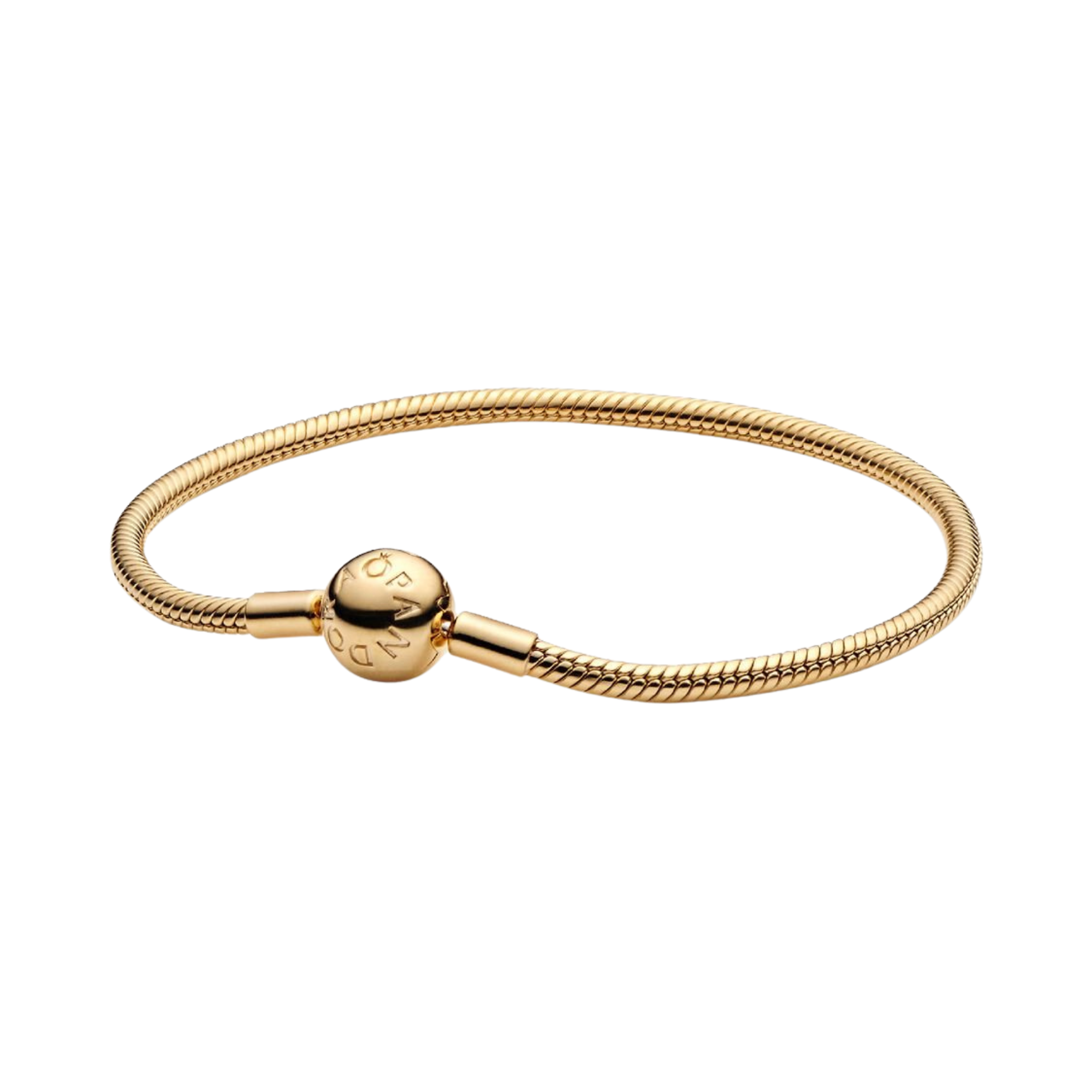 Pandora Moments Gold-Tone Snake Chain Bracelet - Bijuvera