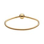 Pandora Moments Gold-Tone Snake Chain Bracelet - Bijuvera