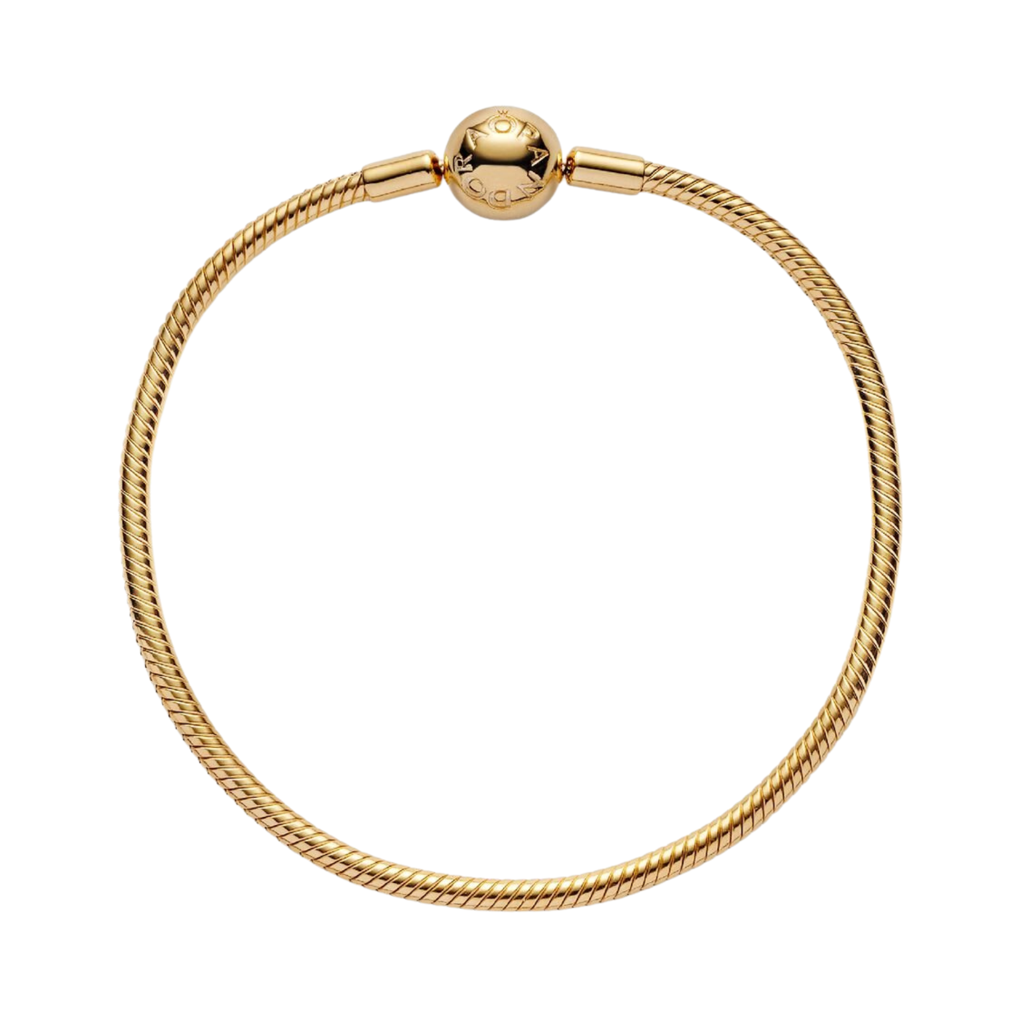 Pandora Moments Gold-Tone Snake Chain Bracelet - Bijuvera