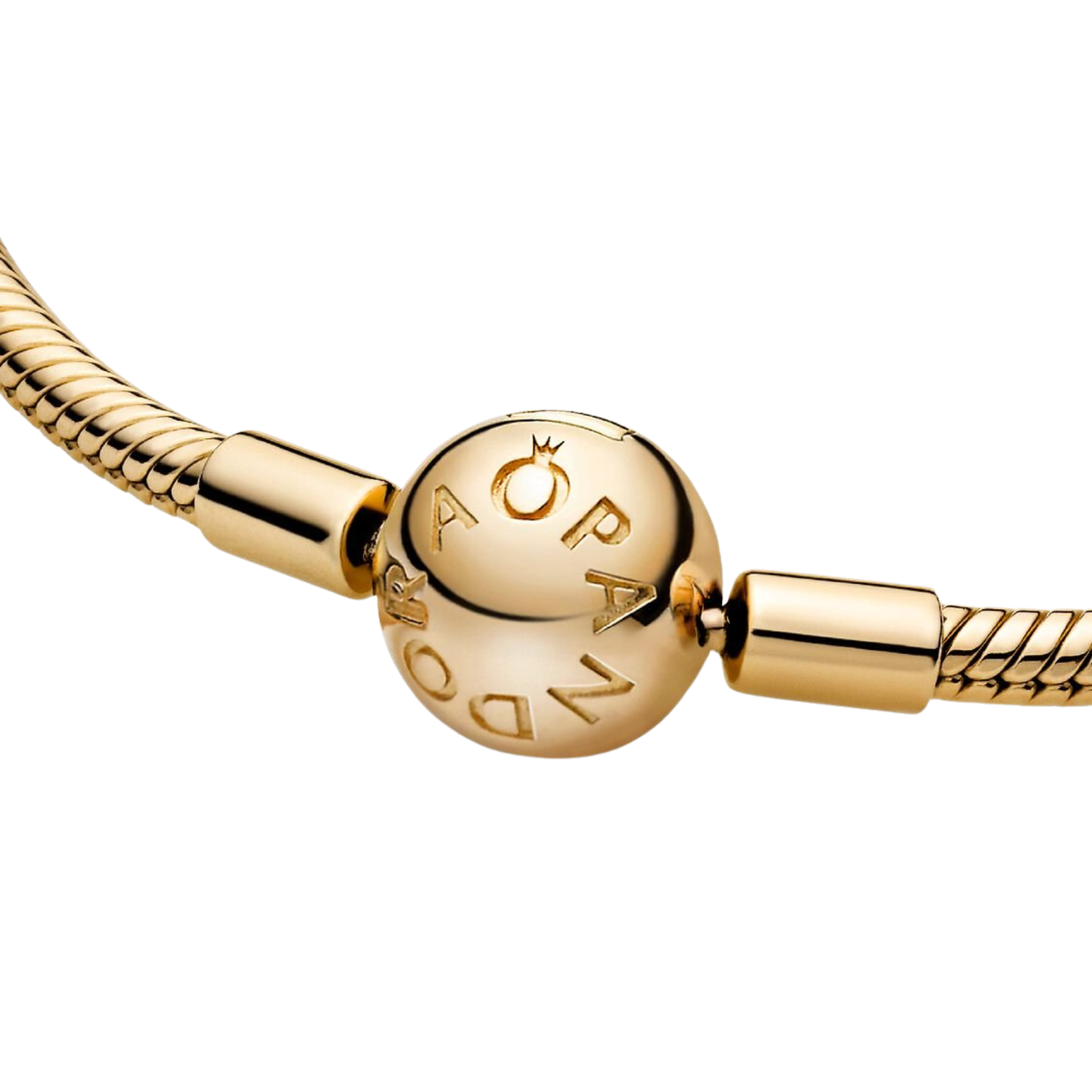 Pandora Moments Gold-Tone Snake Chain Bracelet - Bijuvera