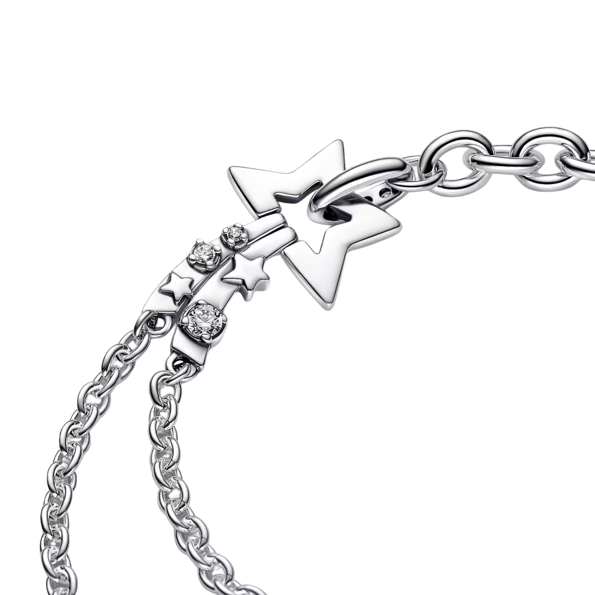 Bracelet Pandora Double Links Silver Shooting Star - Bijuvera