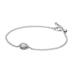 Pulsera Pandora Halo Brillante Corte Pera - Bijuvera