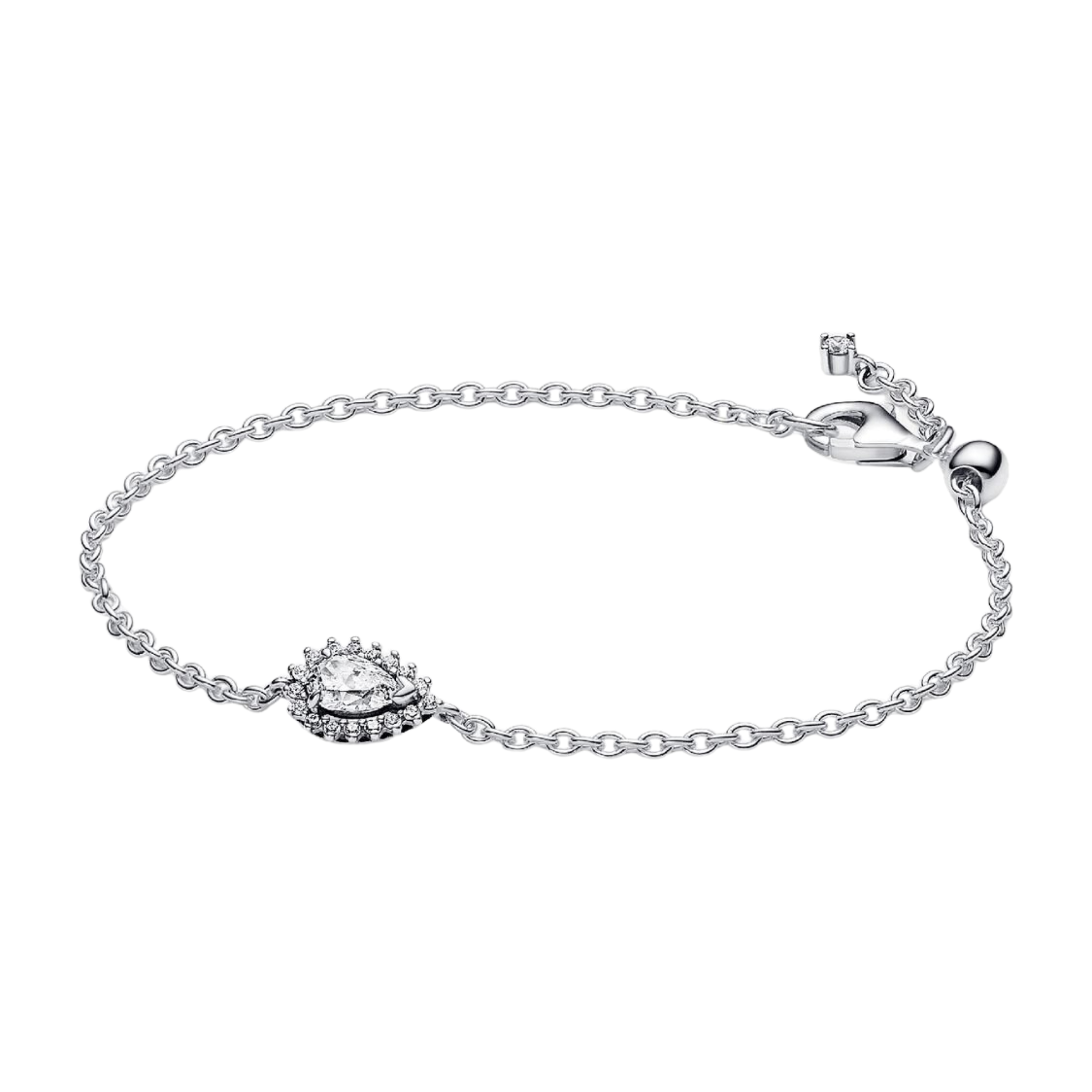 Pulsera Pandora Halo Brillante Corte Pera - Bijuvera