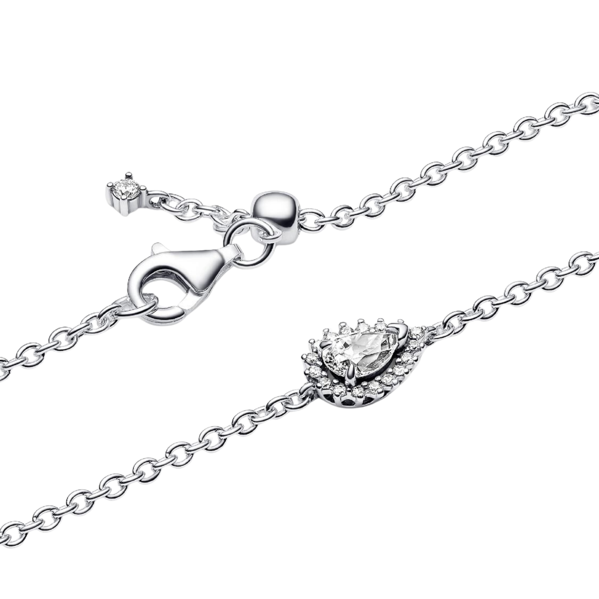 Pulsera Pandora Halo Brillante Corte Pera - Bijuvera