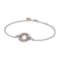 Bracelet Pandora Logo & Pavé en Deux Tons Signature - Bijuvera