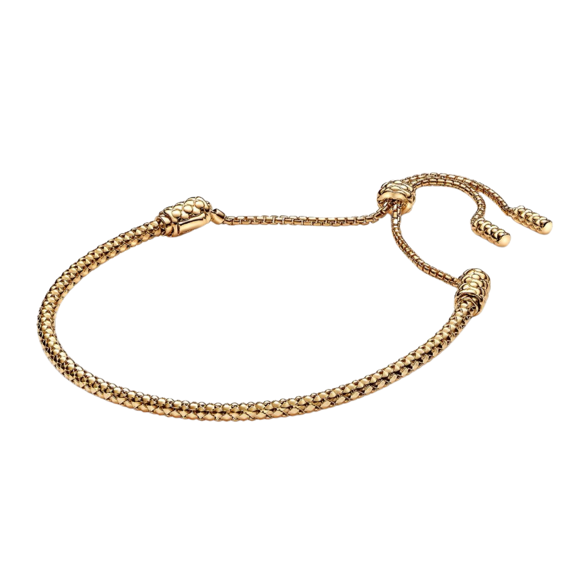 Pulsera Pandora Moments Cadena con Tachuelas Deslizante Color Oro - Bijuvera