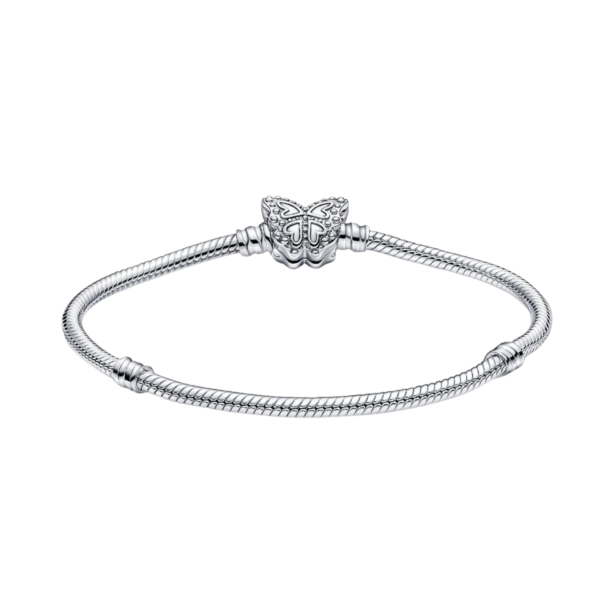 Pulsera Pandora Moments Cadena de Serpiente Cierre Mariposa - Bijuvera