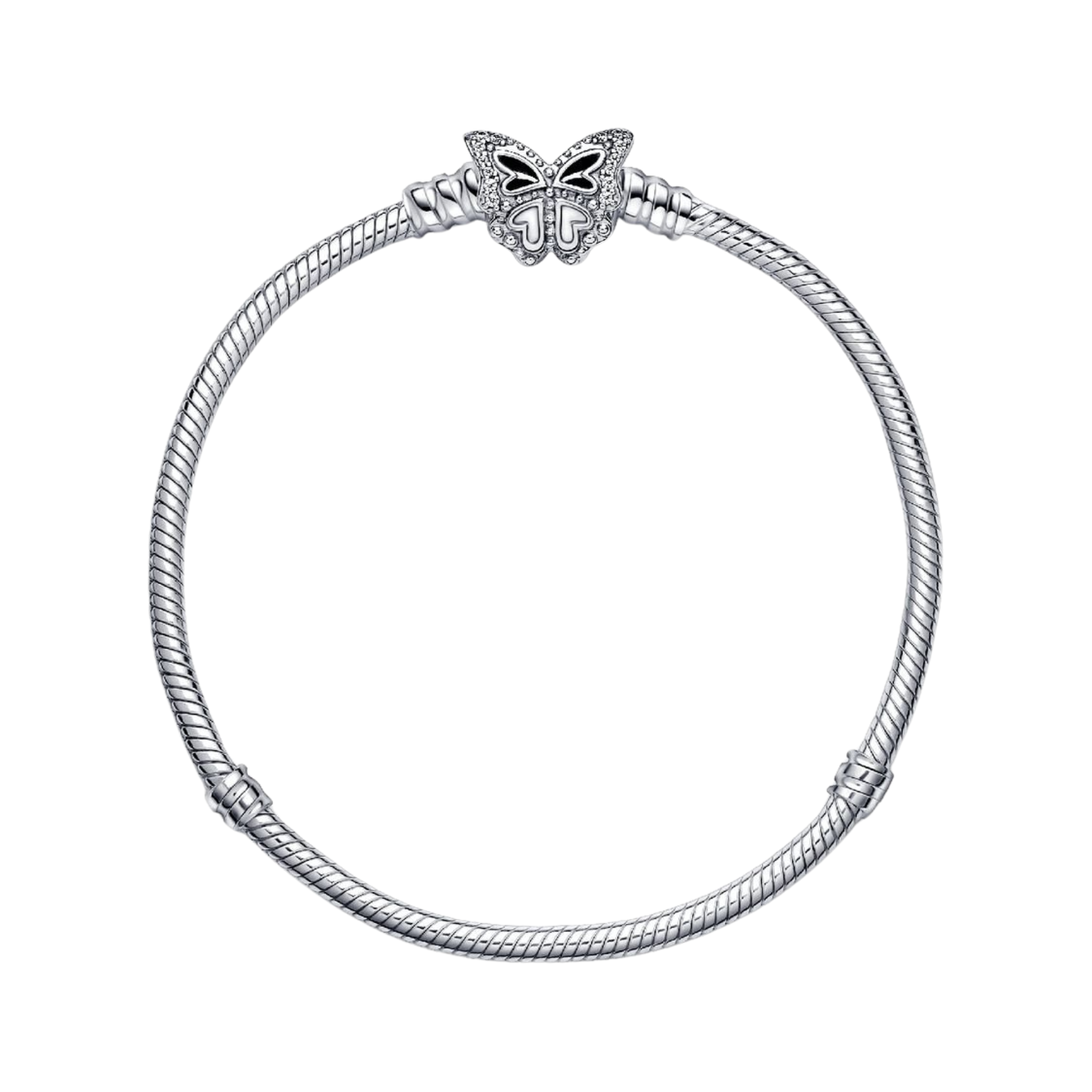 Pulsera Pandora Moments Cadena de Serpiente Cierre Mariposa - Bijuvera