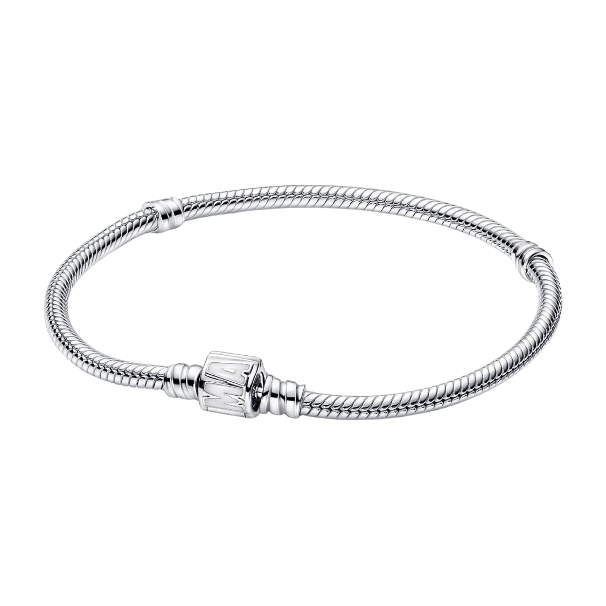 Pulsera Pandora Moments Cadena de Serpiente Cierre de Logo - Bijuvera