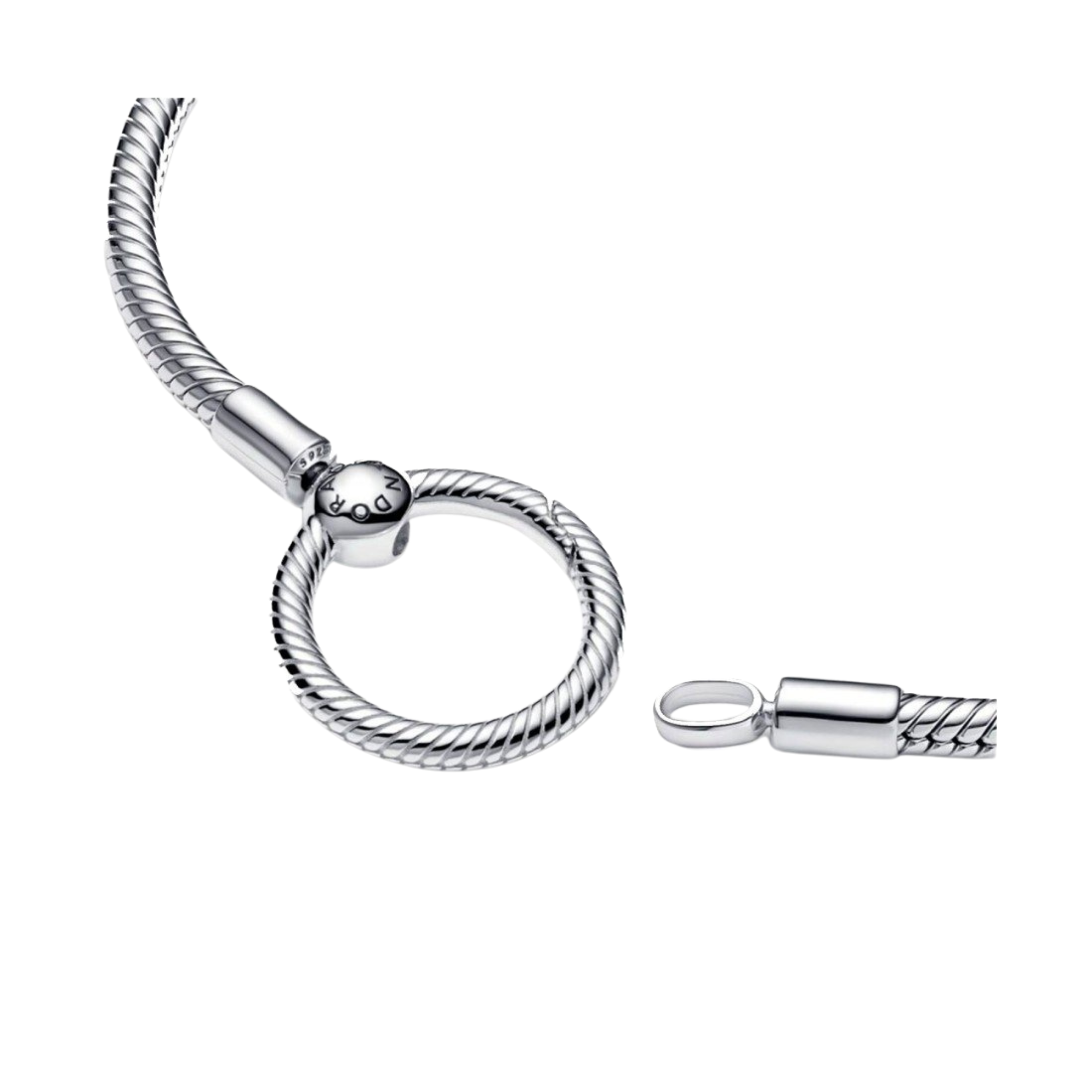 Pulsera Pandora Moments Cadena de Serpiente Cierre en O - Bijuvera
