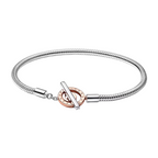 Pulsera Pandora Moments Cadena de Serpiente Cierre en T - Bijuvera