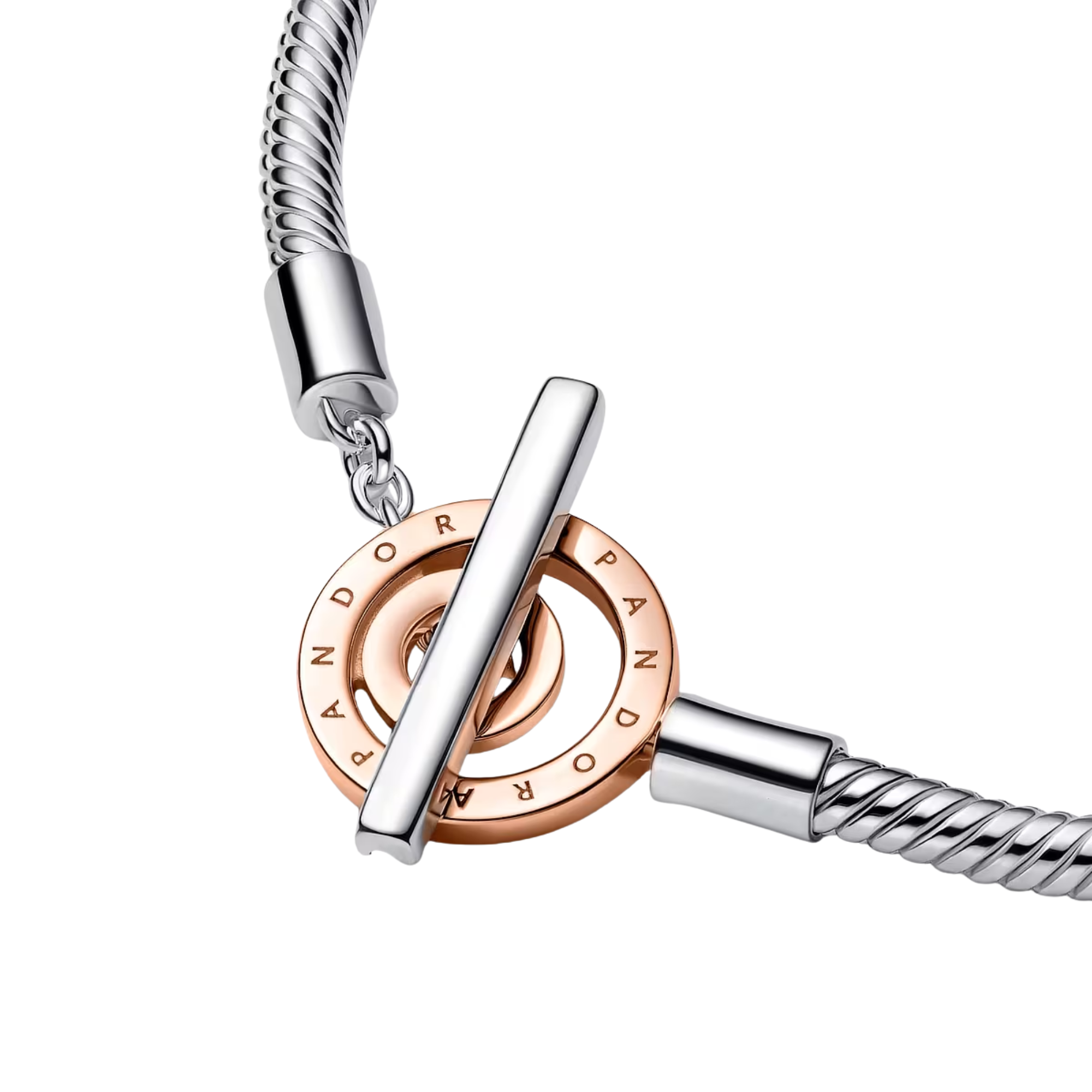 Pulsera Pandora Moments Cadena de Serpiente Cierre en T - Bijuvera