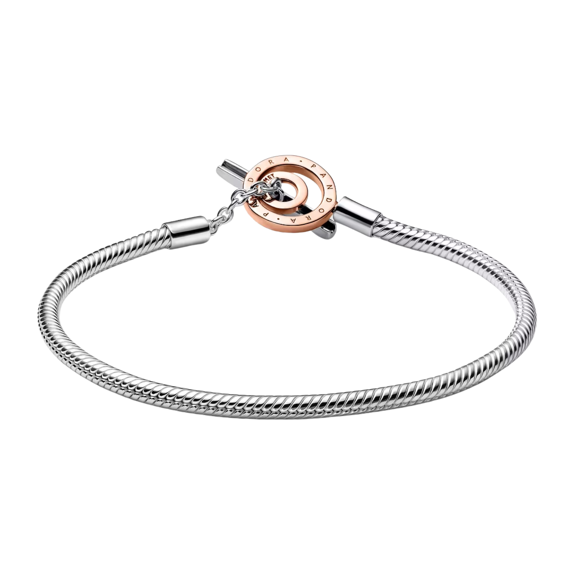 Pulsera Pandora Moments Cadena de Serpiente Cierre en T - Bijuvera