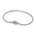 Pandora Moments Slangenkettingarmband met Roze Bloeiende Sluiting - Bijuvera