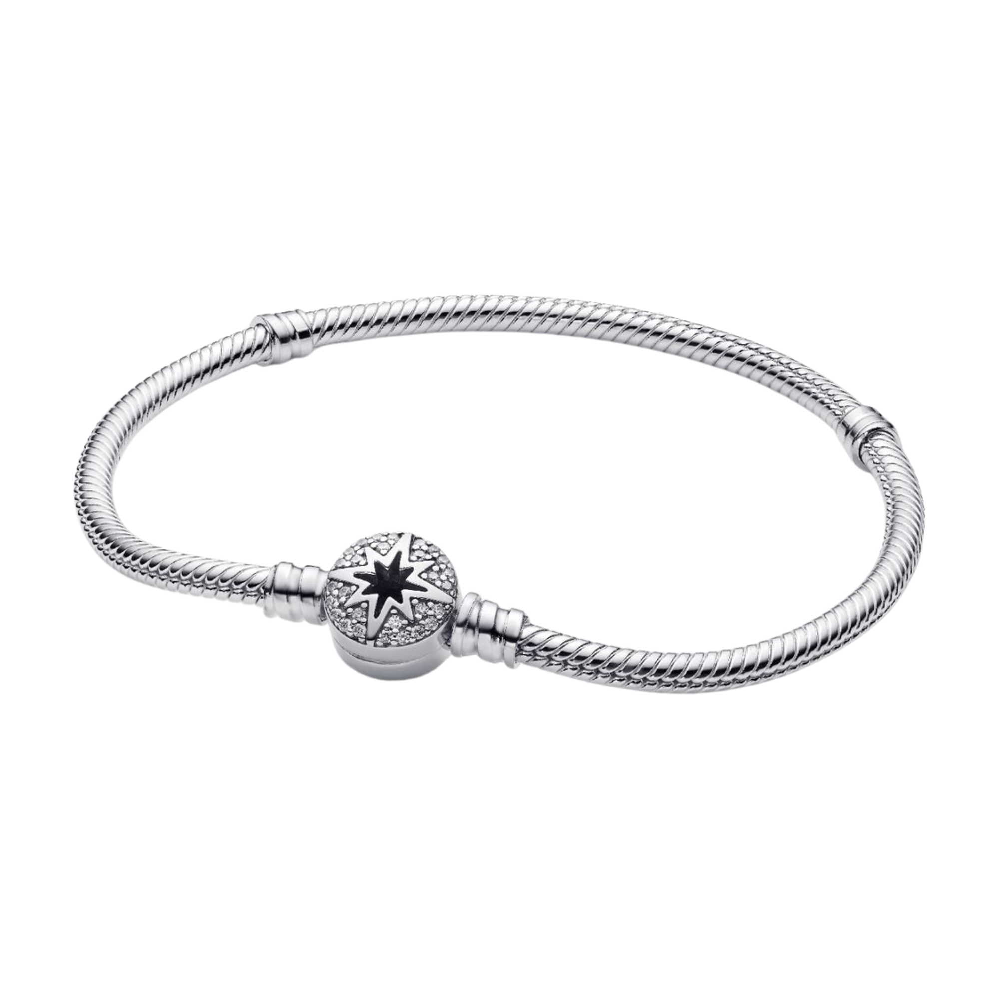 Pulsera Pandora Moments Cadena de Serpiente con Cierre de Estrella Polar  - Bijuvera