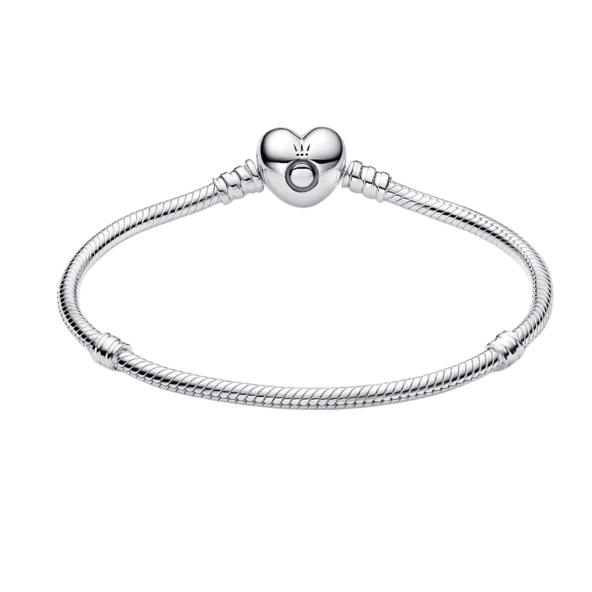 Pandora Moments Heart Clasp Snake Chain Bracelet - Bijuvera
