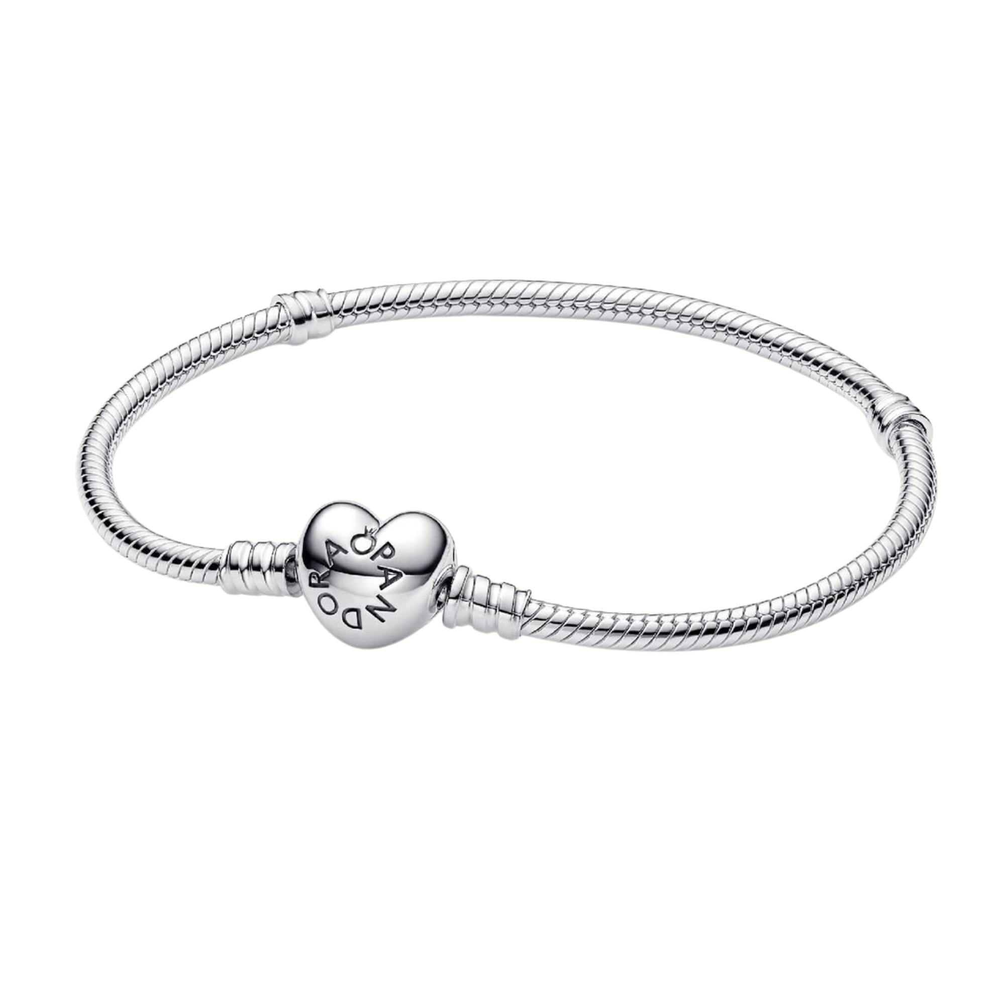 Pandora Moments Heart Clasp Snake Chain Bracelet - Bijuvera