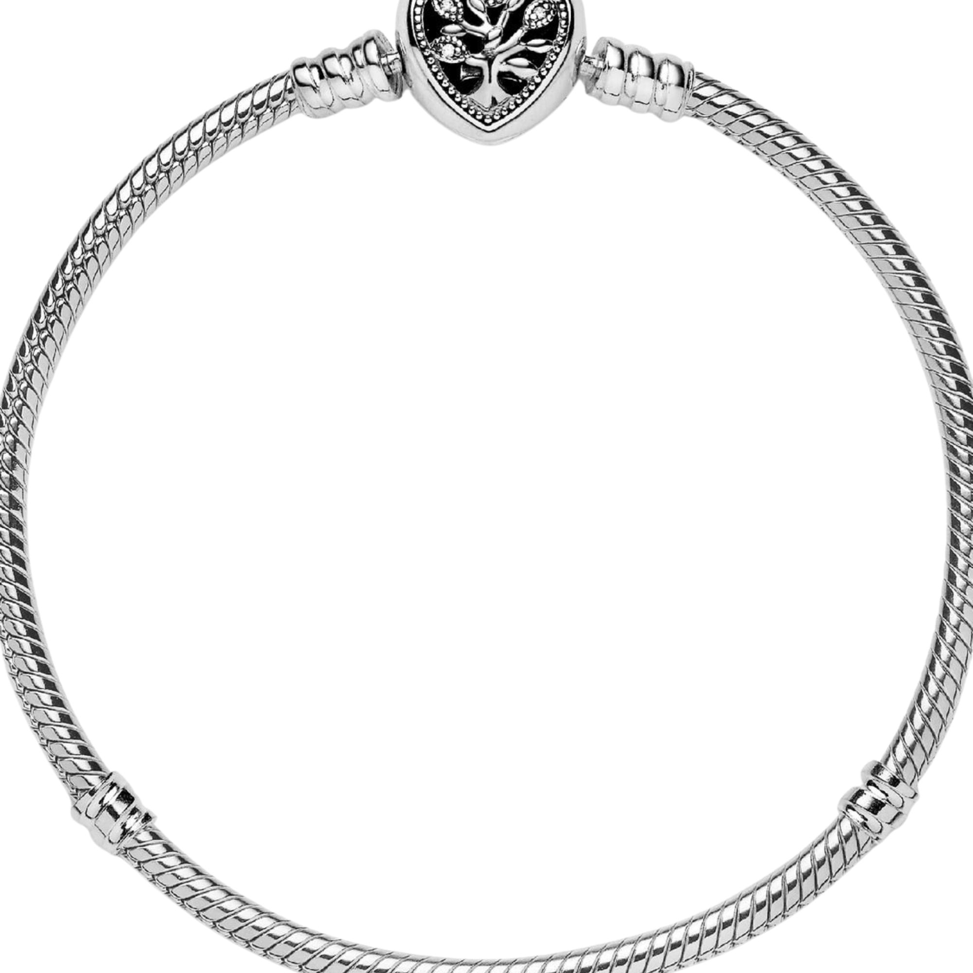 Pulsera Pandora Moments Cadena de Serpiente con cierre de Corazón Familiar - Bijuvera