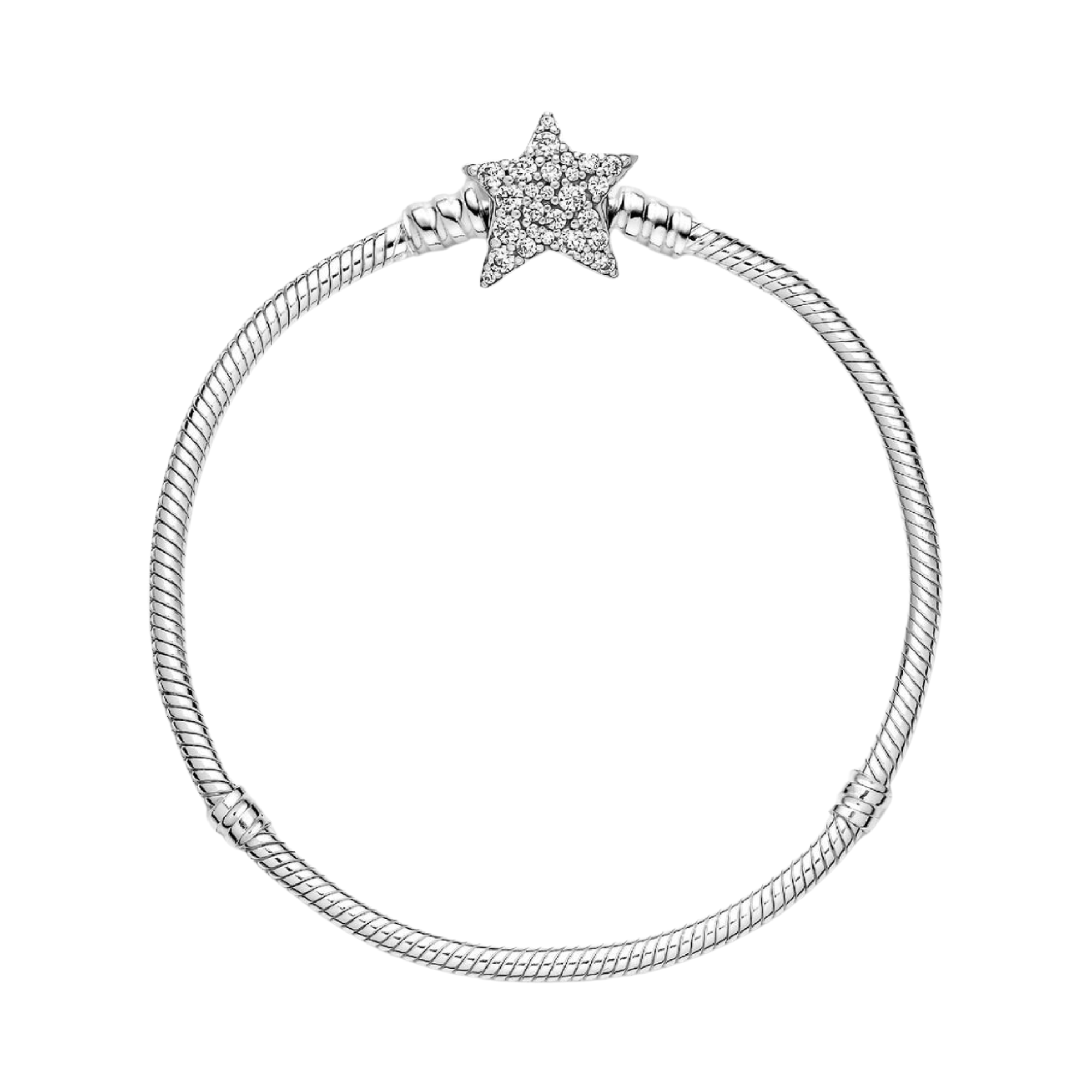 Bracciale Pandora Moments Catena a Serpente con Chiusura a Stella Asimmetrica - Bijuvera