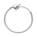 Pandora Moments Heart T-Bar Snake Chain Bracelet - Bijuvera