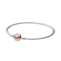Pandora Moments Rose Gold Clasp Snake Chain Bracelet - Bijuvera