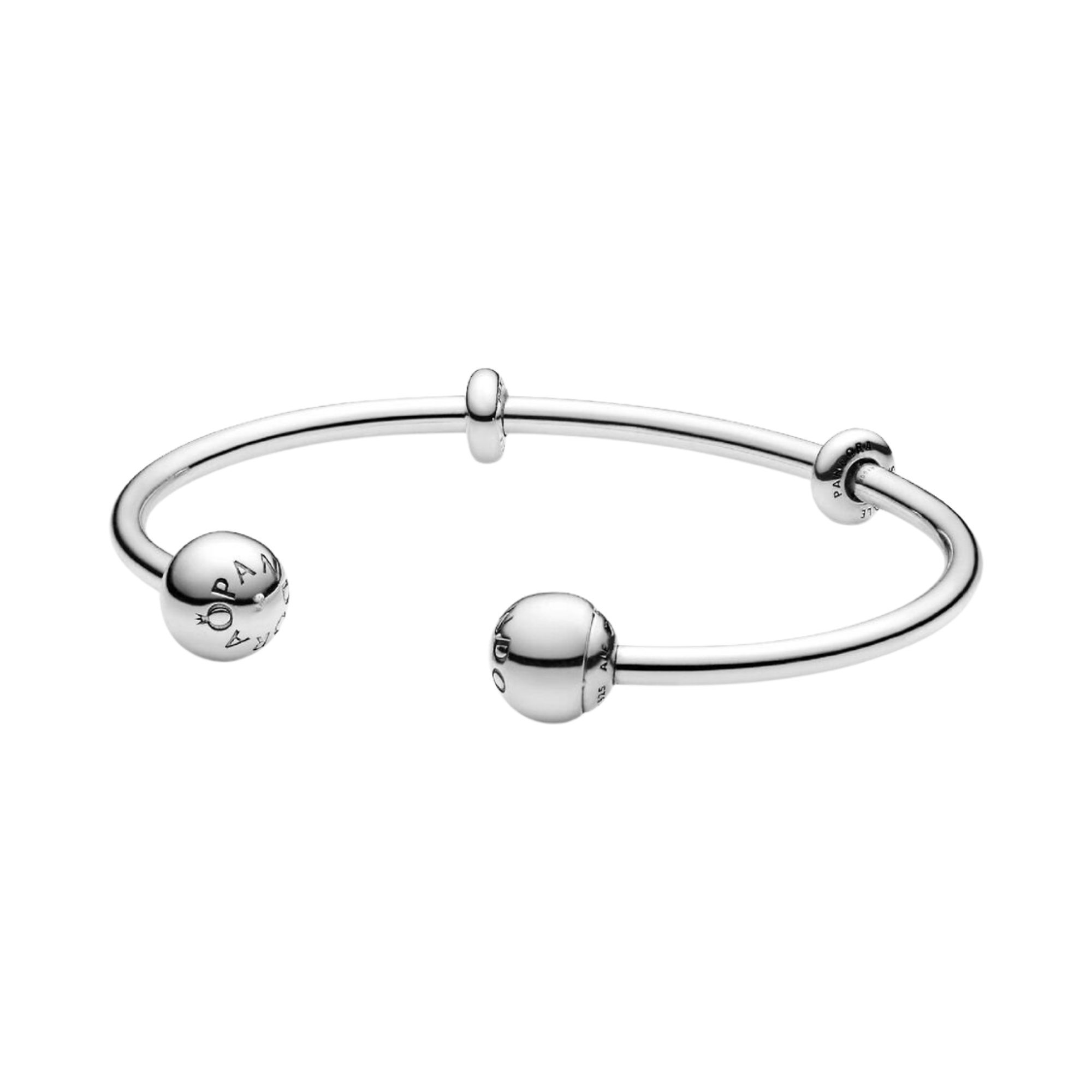 Pulsera Pandora Moments abierta con cierres Pavé para charms - Bijuvera