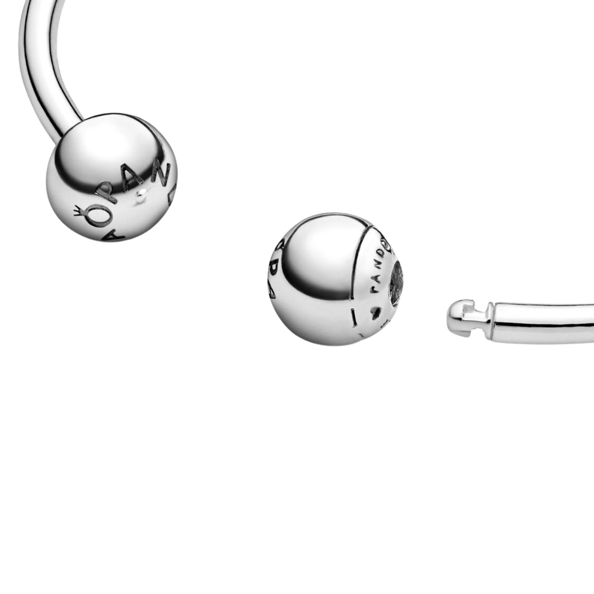 Pulsera Pandora Moments abierta con cierres Pavé para charms - Bijuvera
