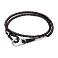 Pulsera Pandora Moments en Cuero Trenzado Doble Marrón - Bijuvera