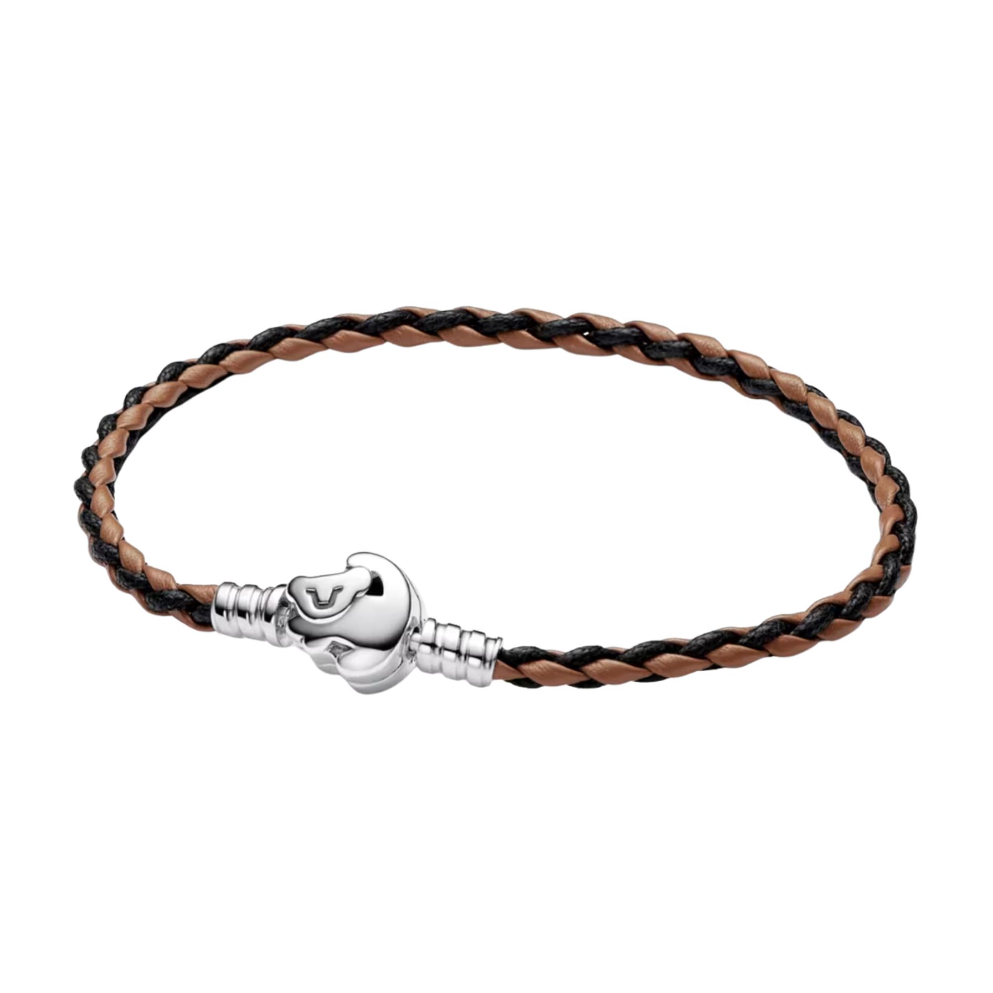 Pulsera Pandora Moments en Cuero Trenzado con Cierre El Rey León - Bijuvera